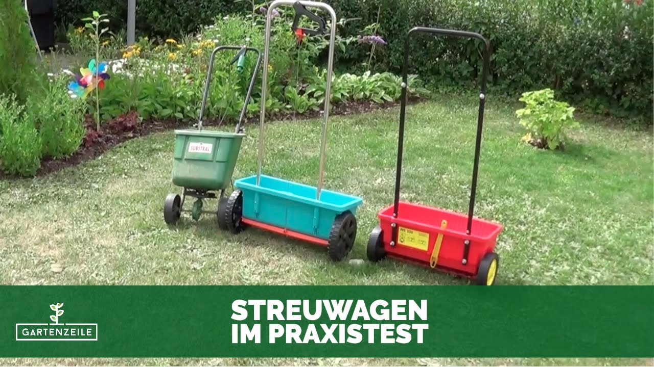 Video: Streuwagen Test - 3 Modelle von Substral, Gardena und Wolf-Garten im Vergleich!